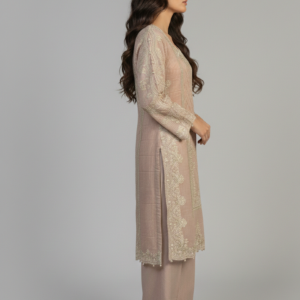 a beautiful chanderi fabric pakistani suit