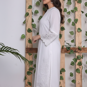 soft silk chanderi fabric cut work pakistani suit