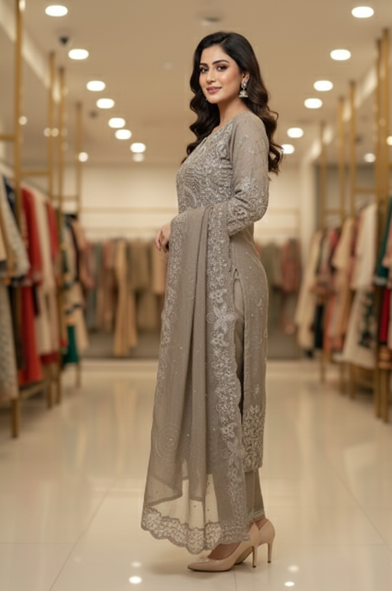 a premium pakistani embroidery & cut work suit a premium pakistani embroidery & cut work suit