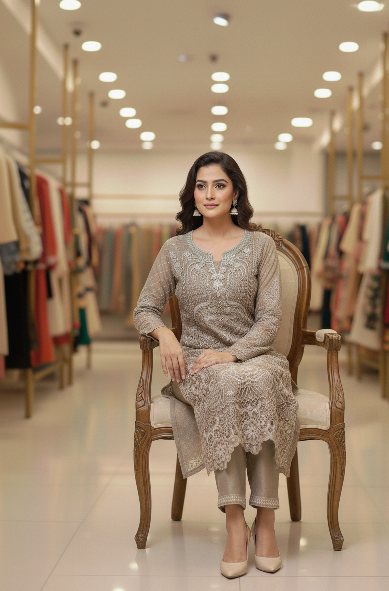 a premium pakistani embroidery & cut work suit a premium pakistani embroidery & cut work suit