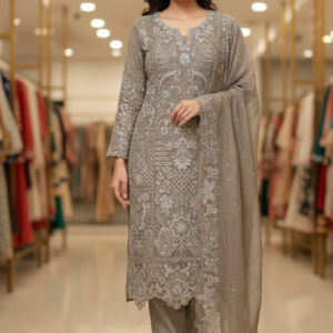 a premium pakistani embroidery & cut work suit